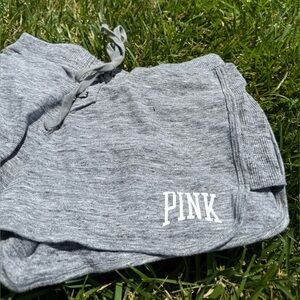 PINK Victoria's Secret Gray Sweat Shorts with Drawstring Waistband